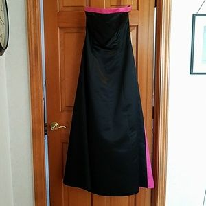 Black/Pink pageant dress silk size 9